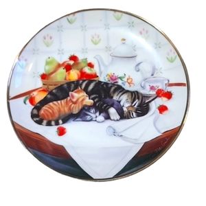Franklin Mint Vintage Cat Nap collectors plate 1991